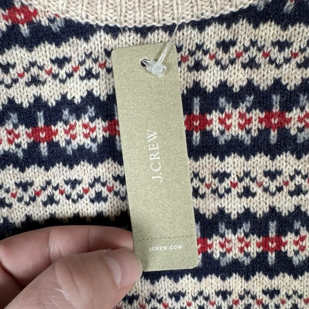 NEW - J.CREW Lambswool Fair Isle Sweater - Men's XL